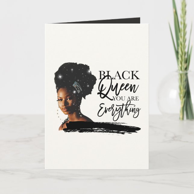 Tarjeta de felicitación de la Reina Negra, tarjeta (Anverso)