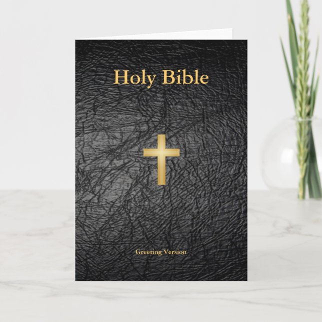 Tarjeta de felicitación de la Sagrada Biblia (Anverso)