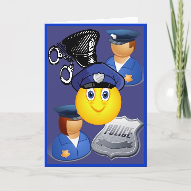 Tarjeta de felicitación de la semana de la policía (Anverso)