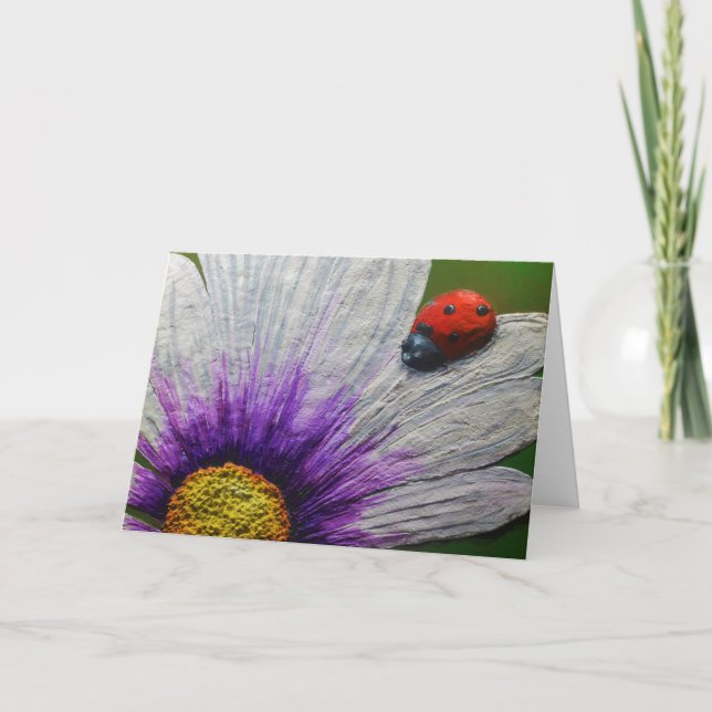 Tarjeta de felicitación de la señorita afortunada  (Anverso)