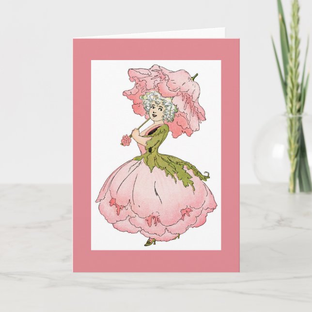 Tarjeta de felicitación de la señorita Peony Rosa (Anverso)