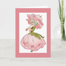 Tarjeta de felicitación de la señorita Peony Rosa