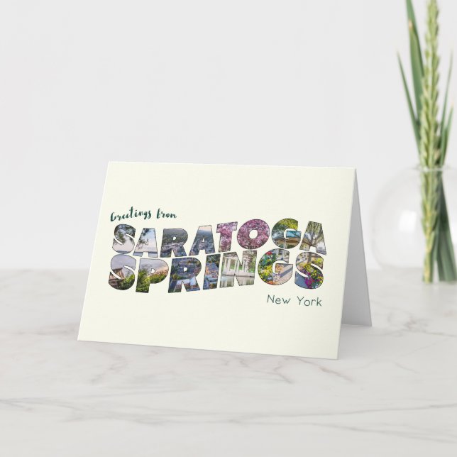 Tarjeta de felicitación de la serie 02 de Saratoga (Anverso)