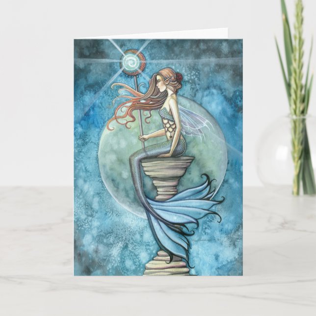 Tarjeta de felicitación de la sirena Jade Moon por (Anverso)
