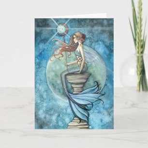 Tarjeta de felicitación de la sirena Jade Moon por