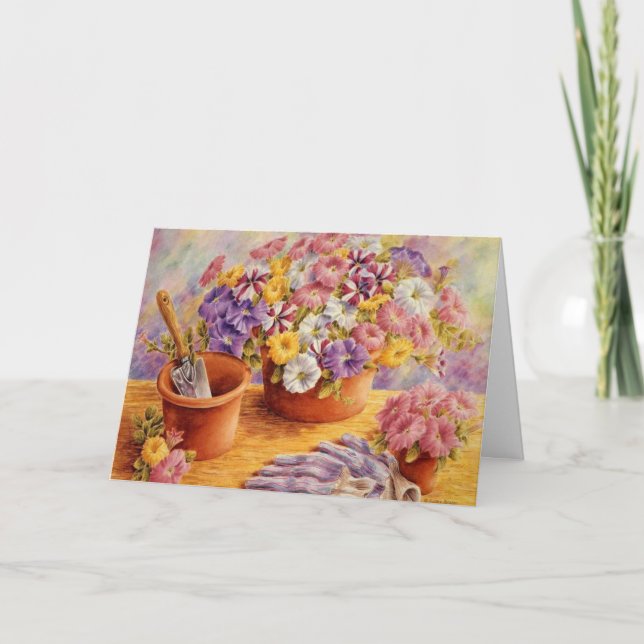Tarjeta de felicitación de la tarjeta Petunias Bla (Anverso)