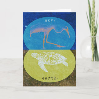 Tarjeta de felicitación de la tierra y del cielo