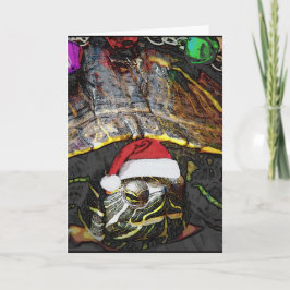 Tarjeta de felicitación de la tortuga del navidad