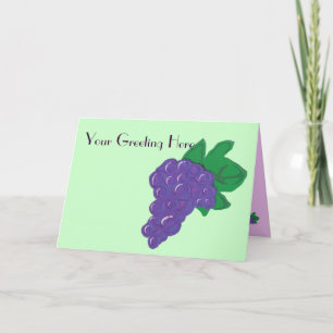 Tarjeta de felicitación de la uva