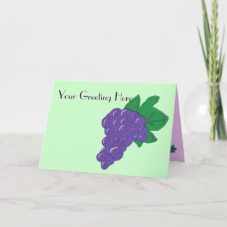 Tarjeta de felicitación de la uva