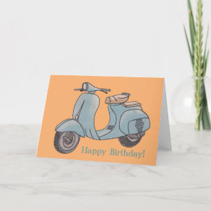 Tarjeta de felicitación de la vespa