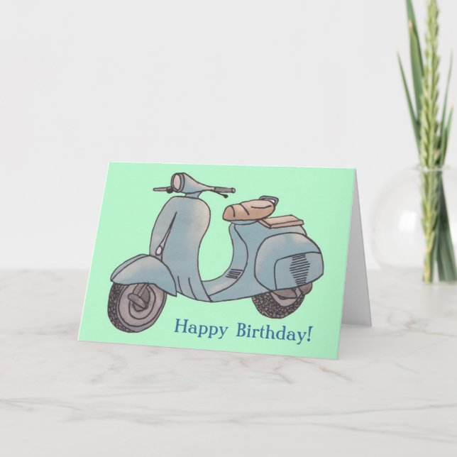 Tarjeta de felicitación de la vespa (Anverso)