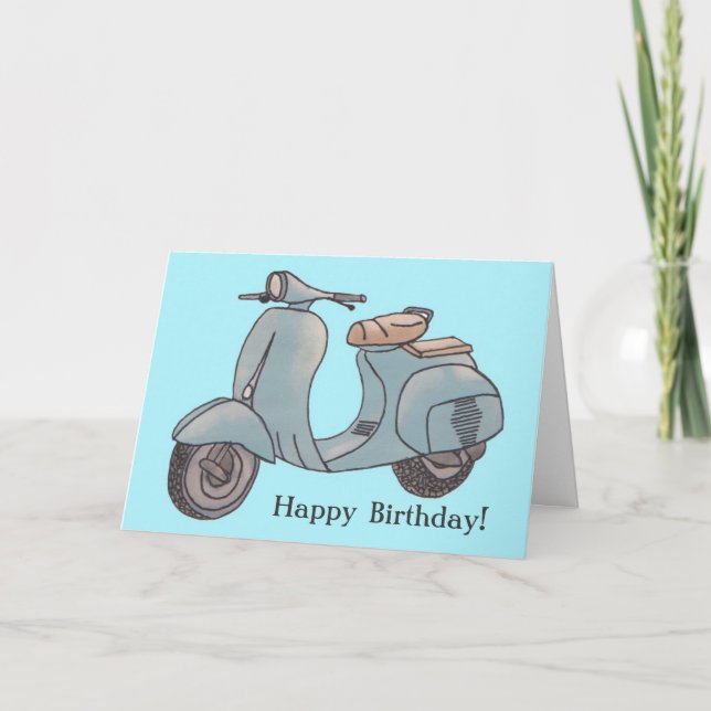 Tarjeta de felicitación de la vespa (Anverso)