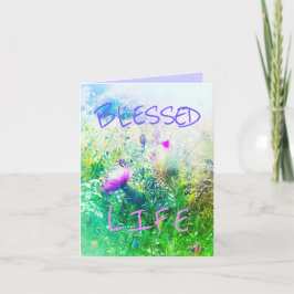 TARJETA de FELICITACIÓN de la VIDA de 1BLESSED