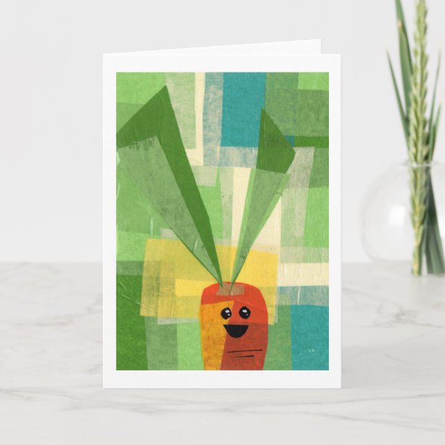 Tarjeta de felicitación de la zanahoria (Anverso)