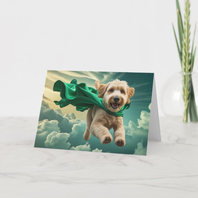 Tarjeta de Felicitación de Labradoodle Adorable (Anverso)
