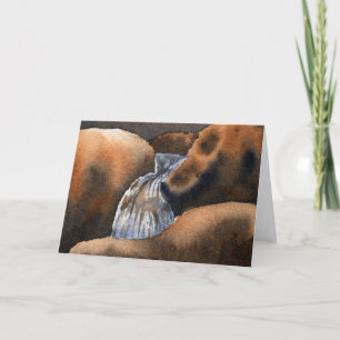 Tarjeta de felicitación de las aguas de montaña