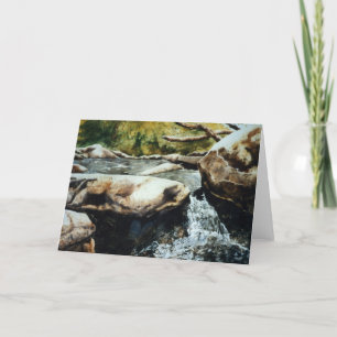 Tarjeta de felicitación de las aguas de montaña