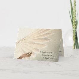 Tarjeta de felicitación de las alas de los ángeles