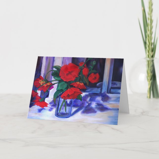 Tarjeta de felicitación de las amapolas #1 (Anverso)