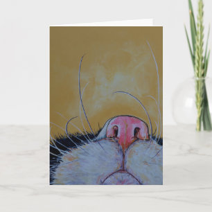 Tarjeta de felicitación de las barbas del gato