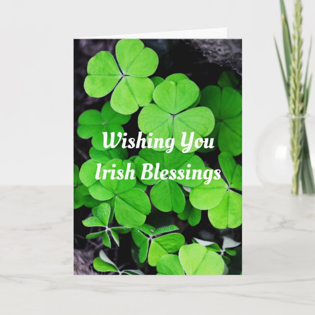 Tarjeta de felicitación de las bendiciones irlande (Anverso)