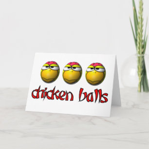 Tarjeta de felicitación de las bolas del pollo