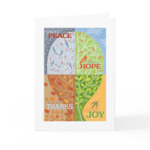 Tarjeta de Felicitación de las Cuatro Estaciones