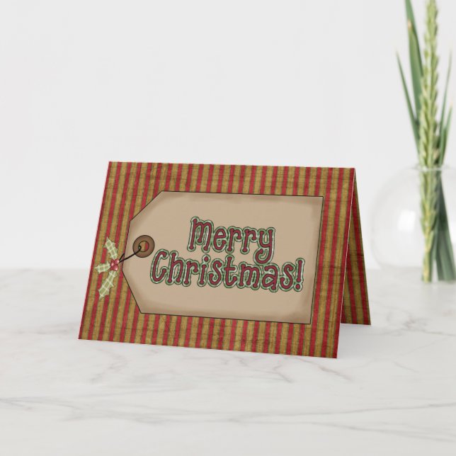 Tarjeta de felicitación de las Felices Navidad con (Anverso)