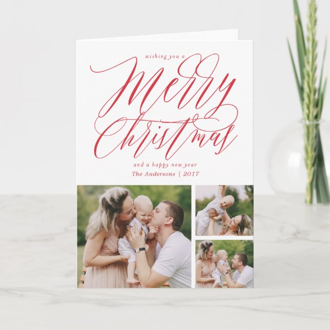 Tarjeta de felicitación de las Felices Navidad del (Anverso)