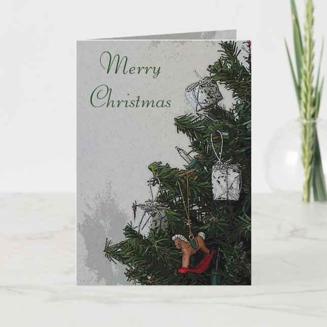 Tarjeta de felicitación de las Felices Navidad por (Anverso)