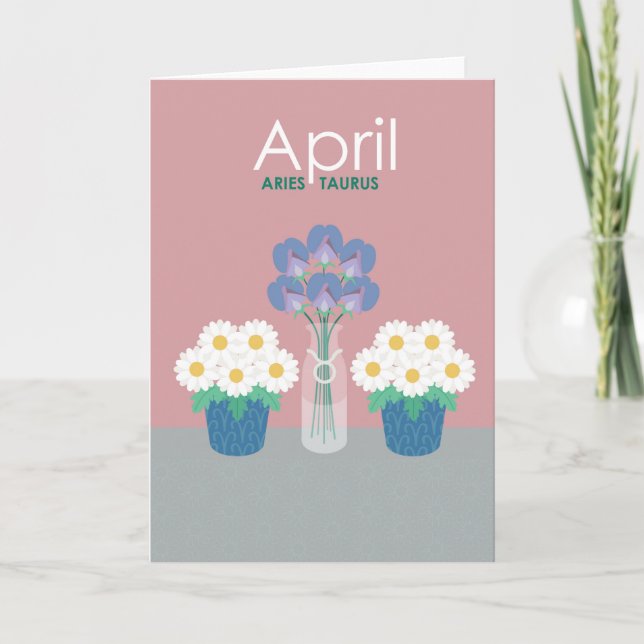 Tarjeta de felicitación de las flores de nacimient (Anverso)