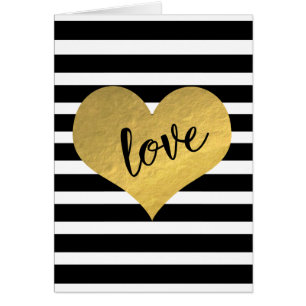 Tarjeta de felicitación de las franjas de amor de