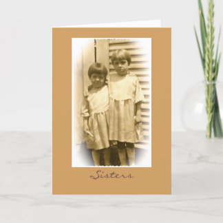 Tarjeta de felicitación de las hermanas