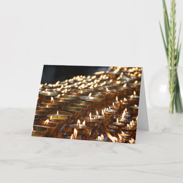 Tarjeta de felicitación de las lámparas de la (Anverso)