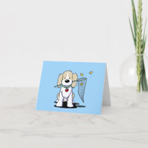 Tarjeta de felicitación de las mariposas de cocker