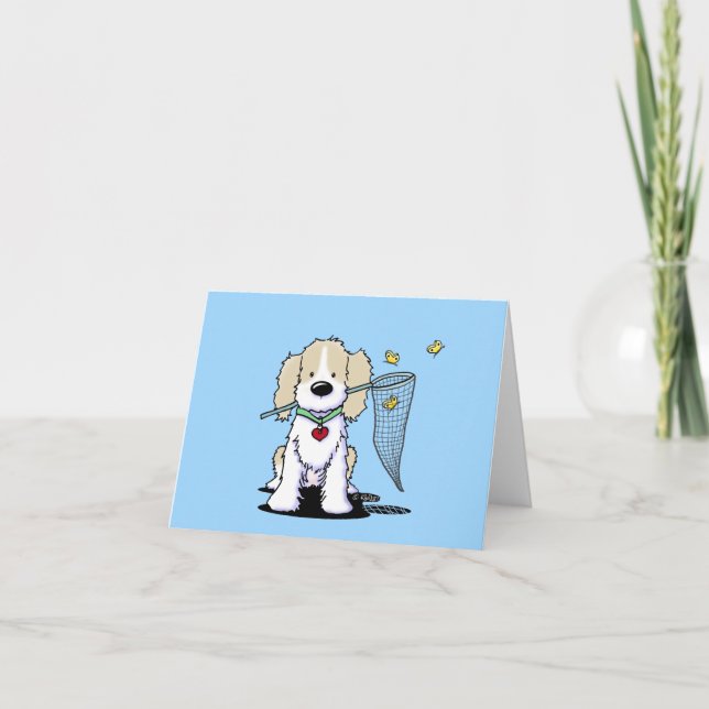 Tarjeta de felicitación de las mariposas de cocker (Anverso)