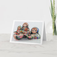 Tarjeta de felicitación de las muñecas de la