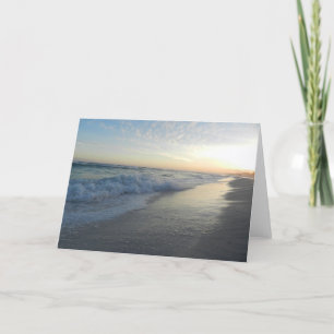 Tarjeta de felicitación de las olas oceánicas