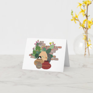 Tarjeta de felicitación de las ollas de arcilla