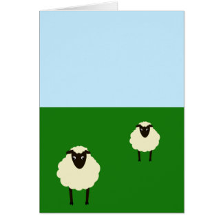 Tarjeta de felicitación de las ovejas