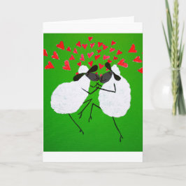 Tarjeta de felicitación de las ovejas del baile