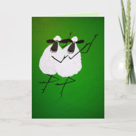 Tarjeta de felicitación de las ovejas del baile