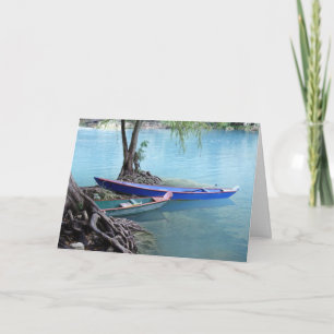 tarjeta de felicitación de las piraguas