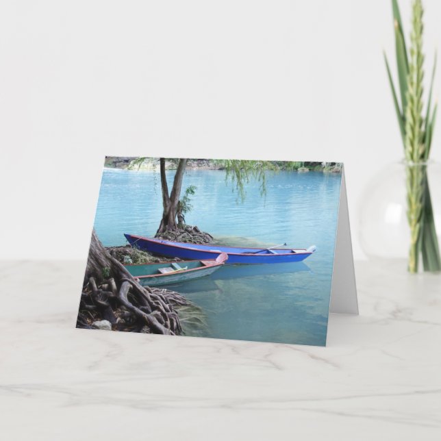 tarjeta de felicitación de las piraguas (Anverso)