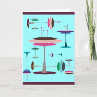 Tarjeta de felicitación de las torres del art déco
