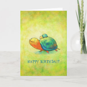 Tarjeta de felicitación de las tortugas de la