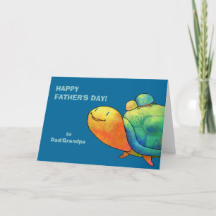 Tarjeta de felicitación de las tortugas turquesas