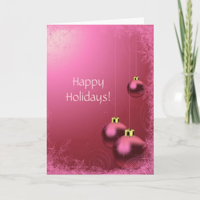 Tarjeta de felicitación de las vacaciones de Pink  (Anverso)