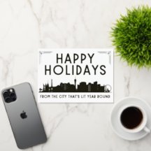 Tarjeta de felicitación de las vacaciones felices